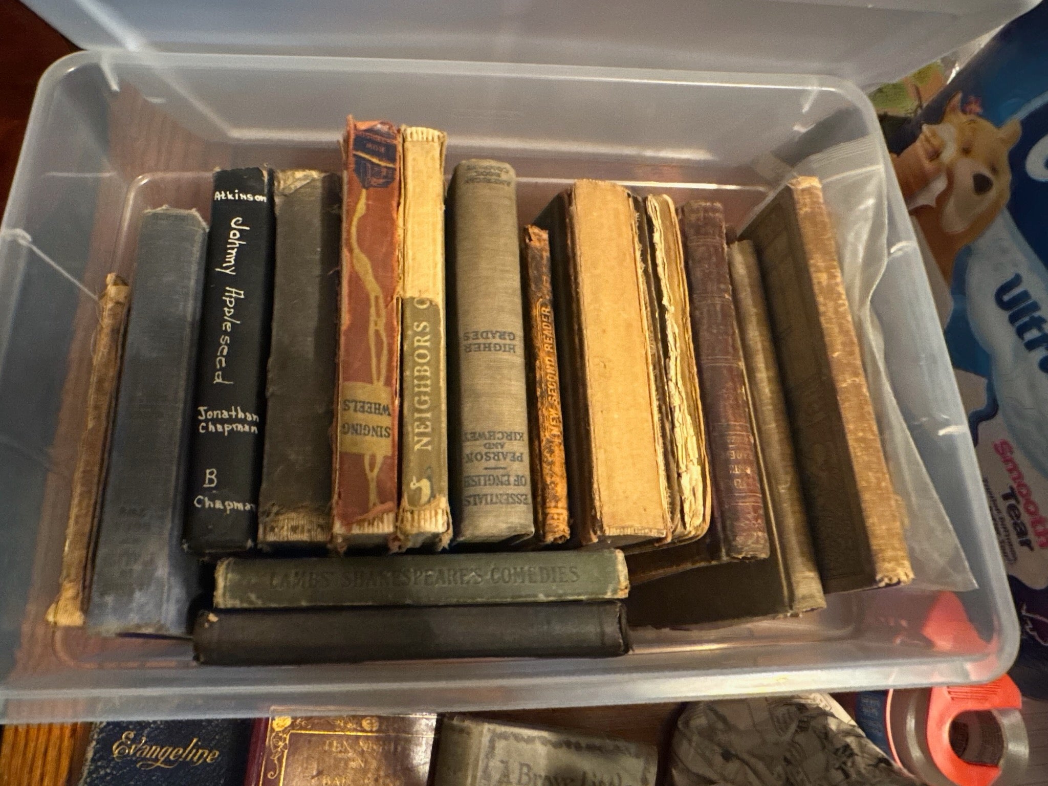 Box of vintage books