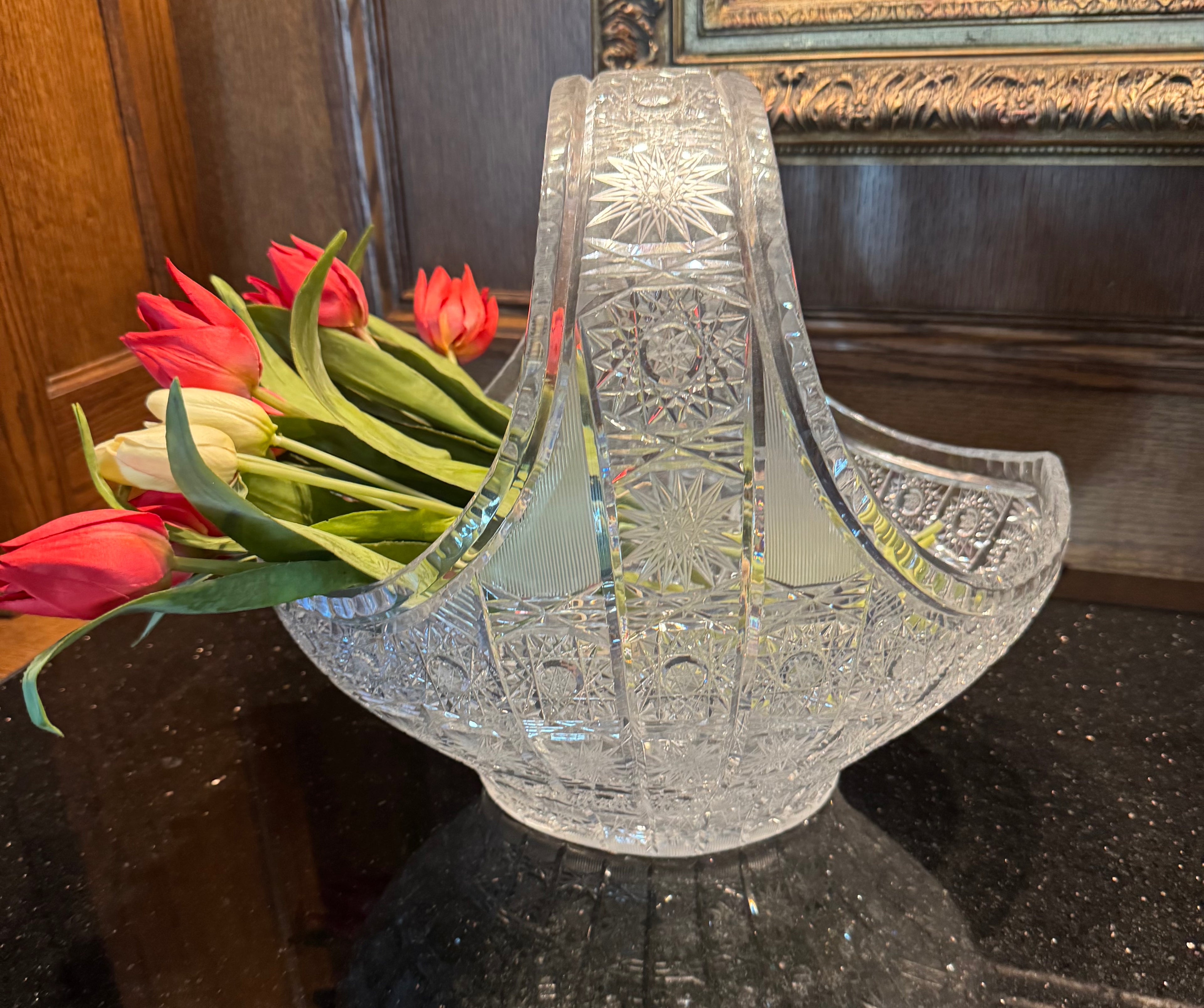 Crystal flower basket