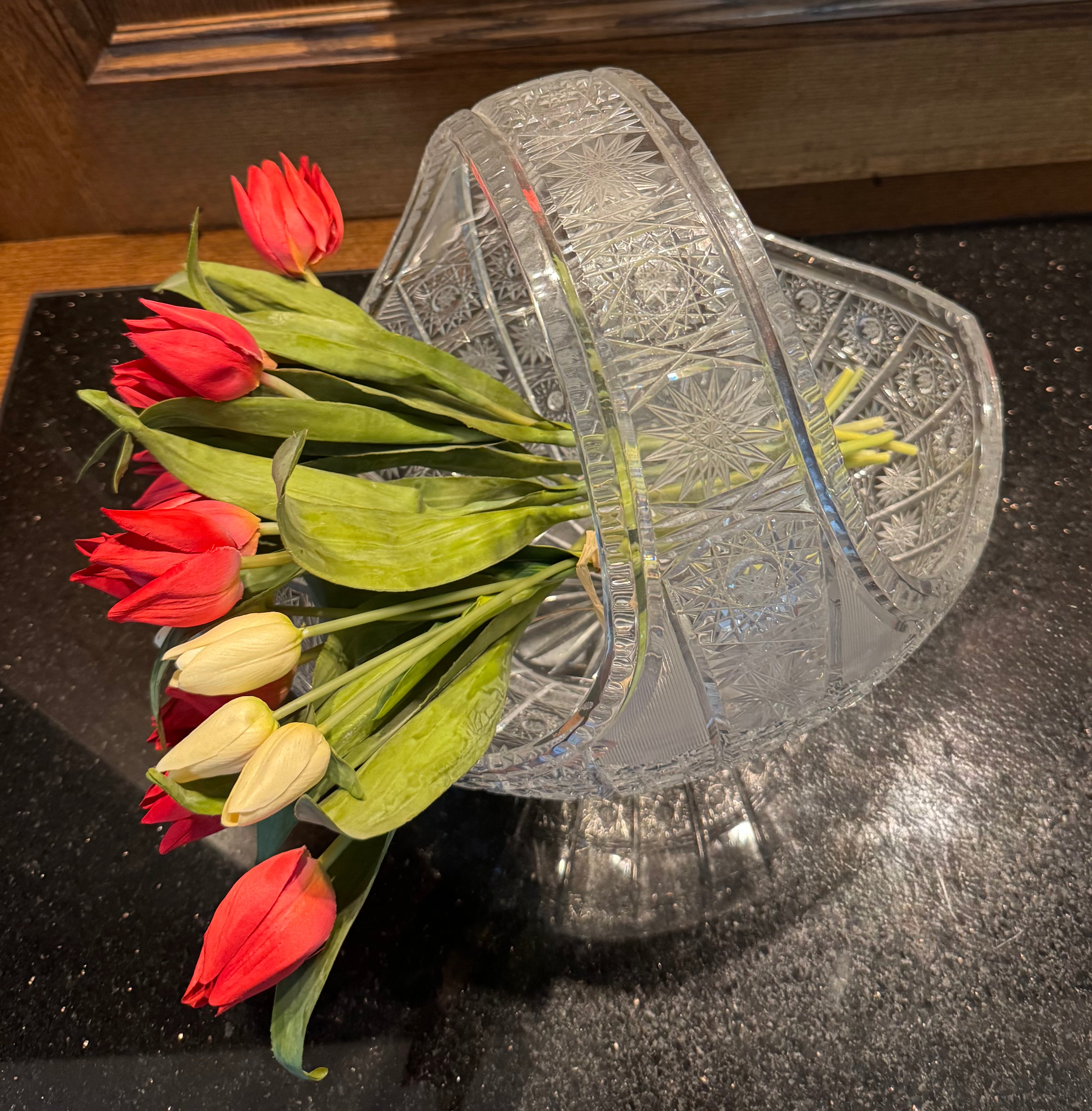 Crystal flower basket