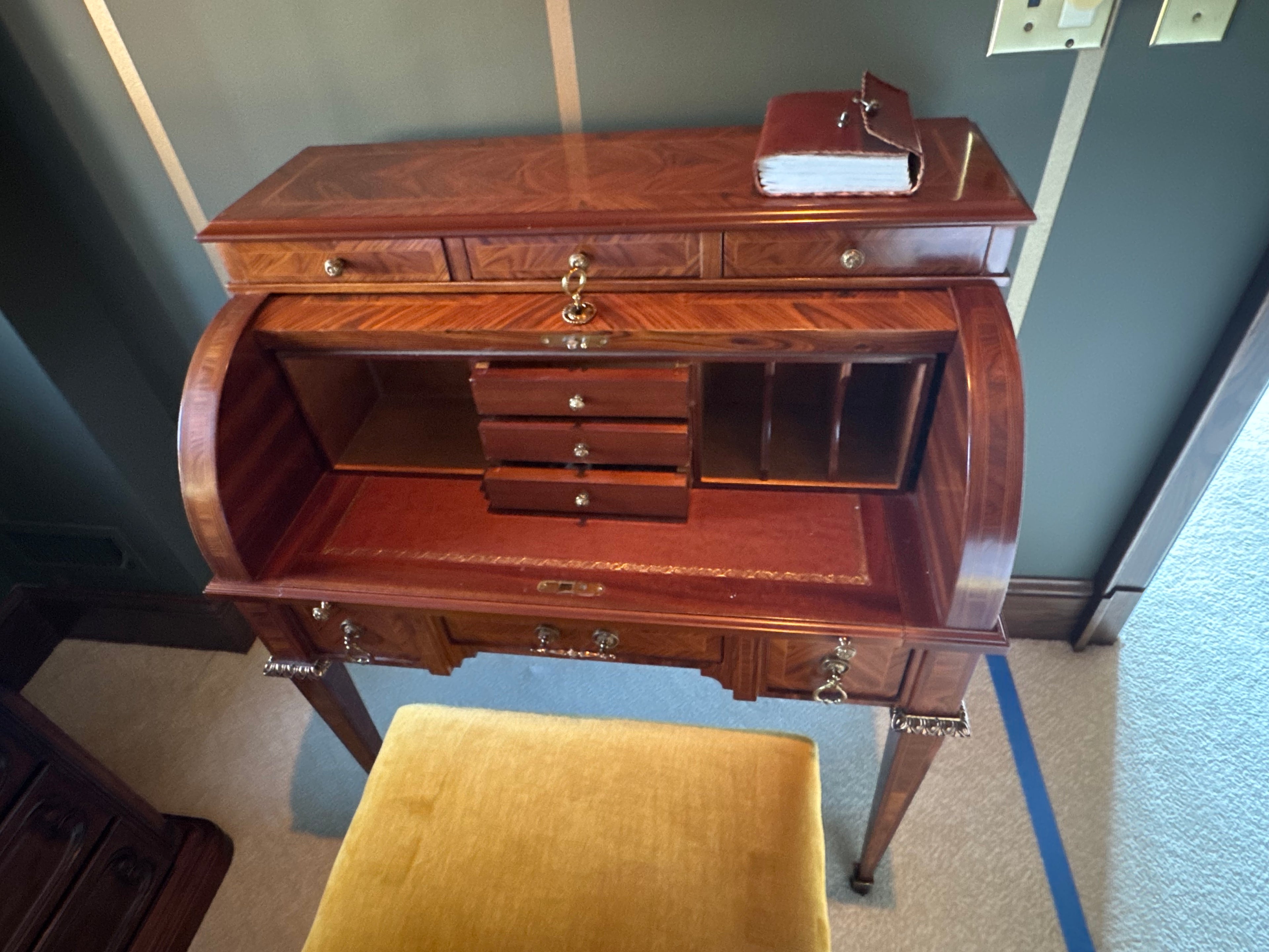 Antique  Cylinder desk w/ Bench